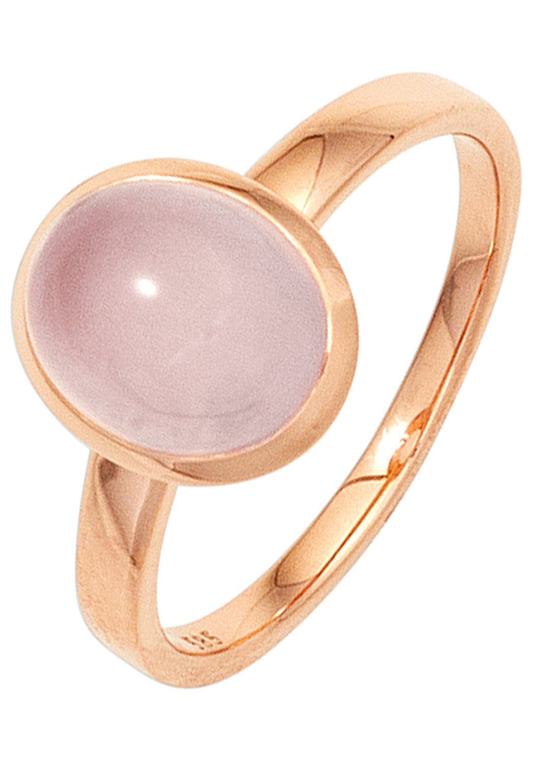 JOBO Goldring, 585 Roségold mit Rosenquarz günstig online kaufen