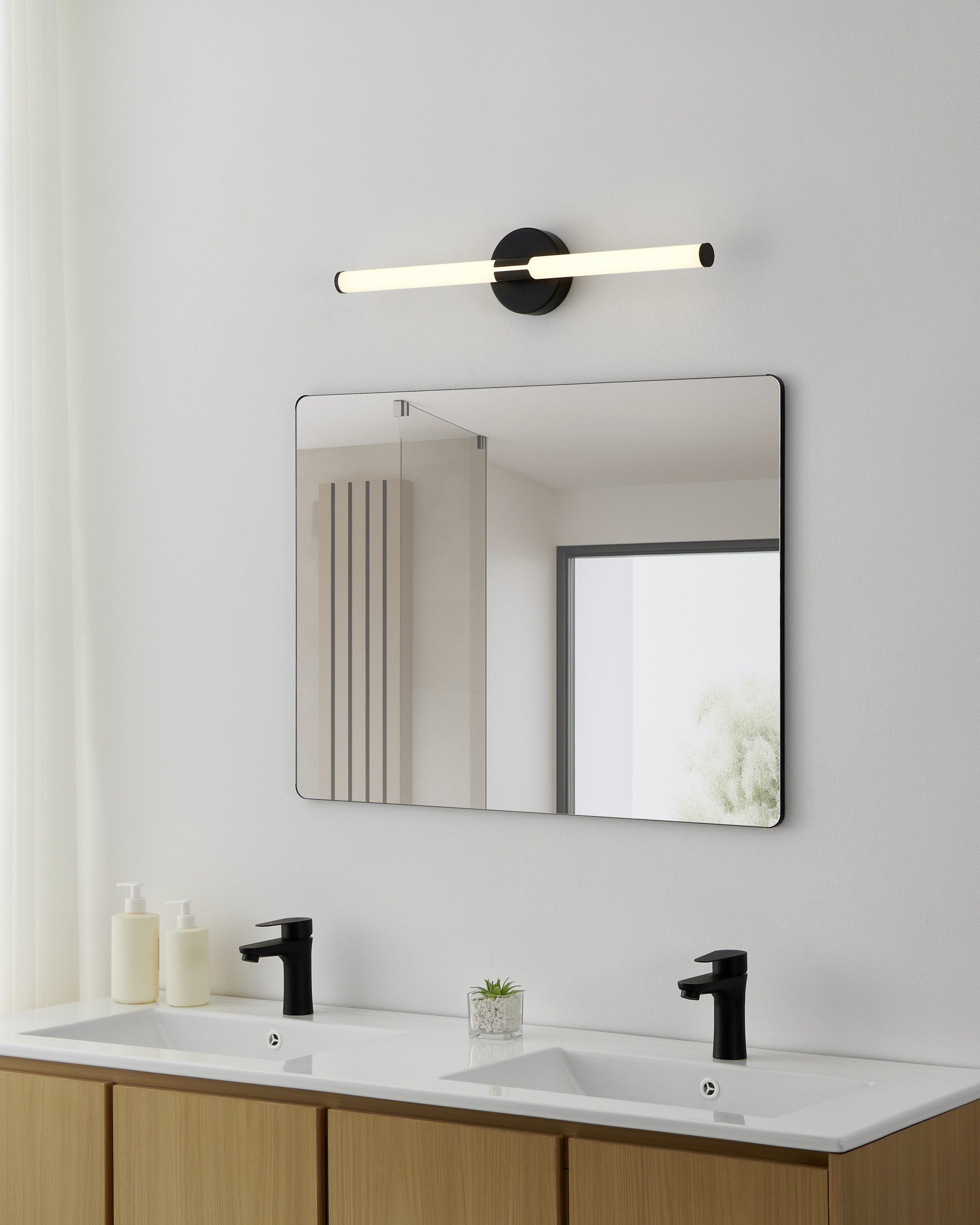 EGLO Spiegelleuchte RAMOLA Spiegellampe - Stahl - LED - 11W - IP44, Memoryfunktion, LED fest integriert, Neutralweiß, Kaltweiß, Warmweiß, Wandlampe, Badezimmerl – Bild 5 von 5