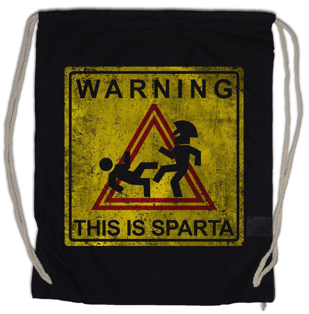 Turnbeutel Warning This Is Sparta Sign Turnbeutel Das ist Spartaner Spartiaten