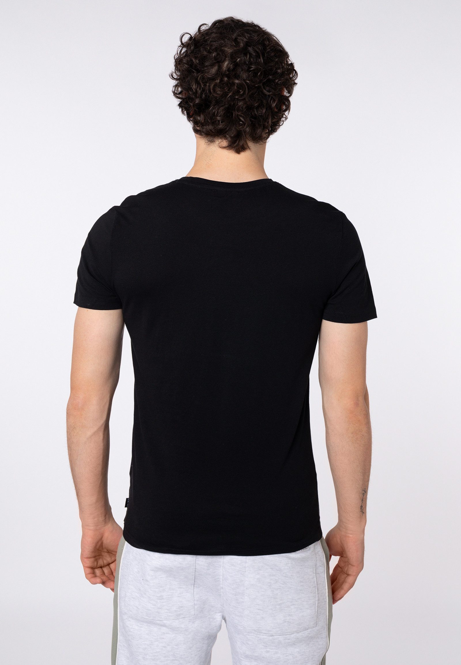 SUBLEVEL T-Shirt Herren Basic Shirt 5er Pack schwarz und weiß (5-tlg) Basic Shirt Sparpack