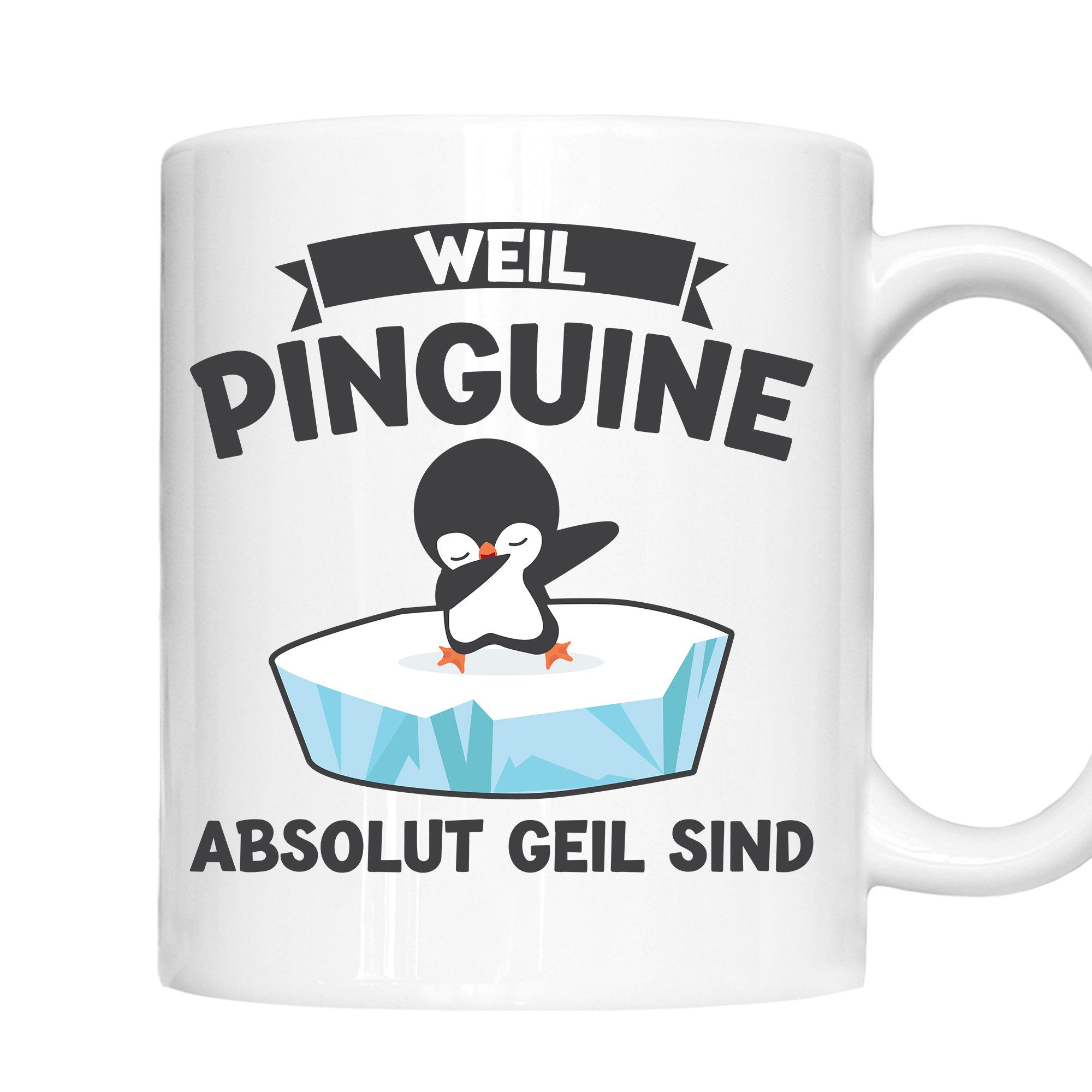 Printmacher Tasse Pinguin Tasse, Weil Pinguine geil sind, Geschenk süß Tasse, Keramik