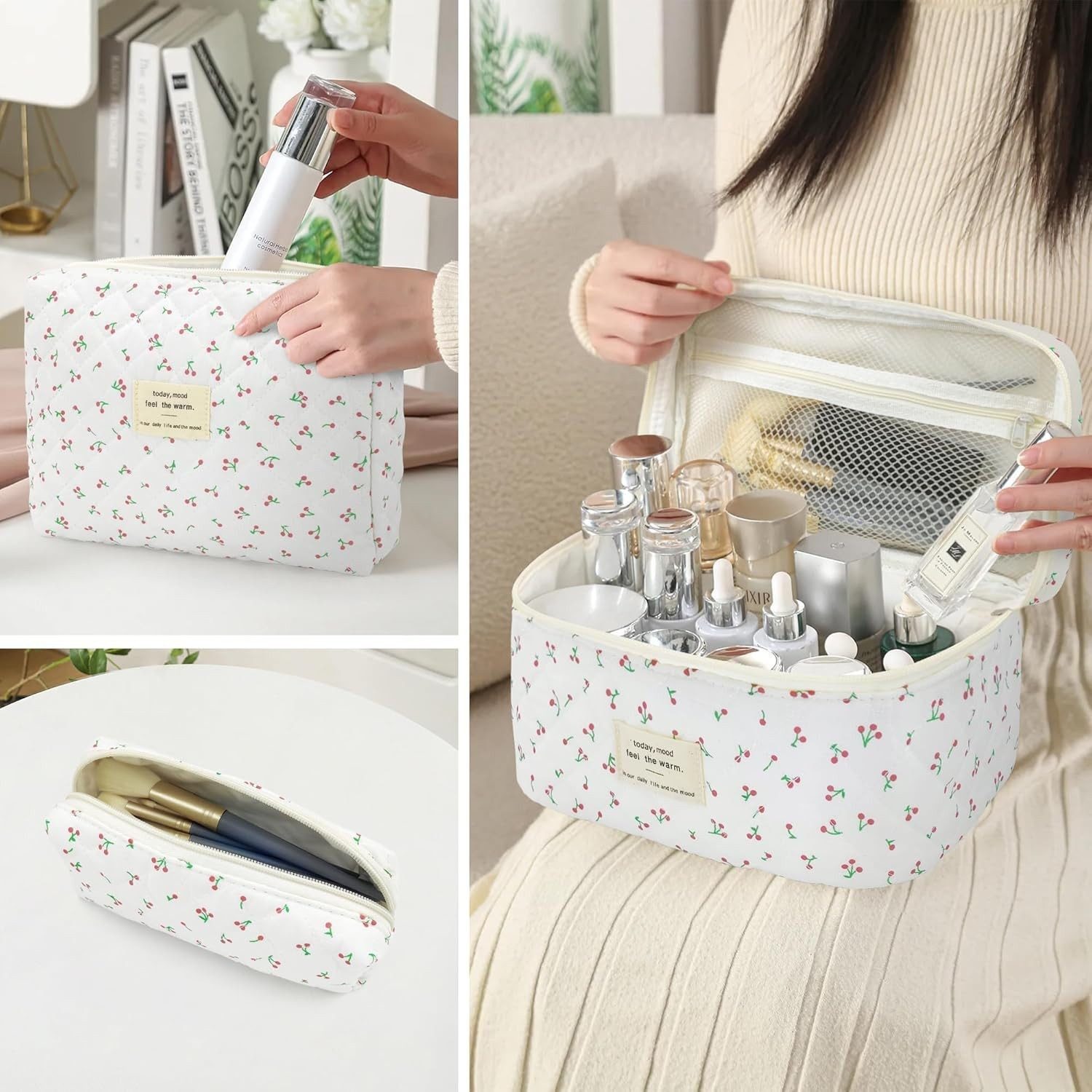 nsihing Kosmetiktasche 3er Set Kulturtasche – Wasserdichter Kulturbeutel für Damen – Bild 5 von 5