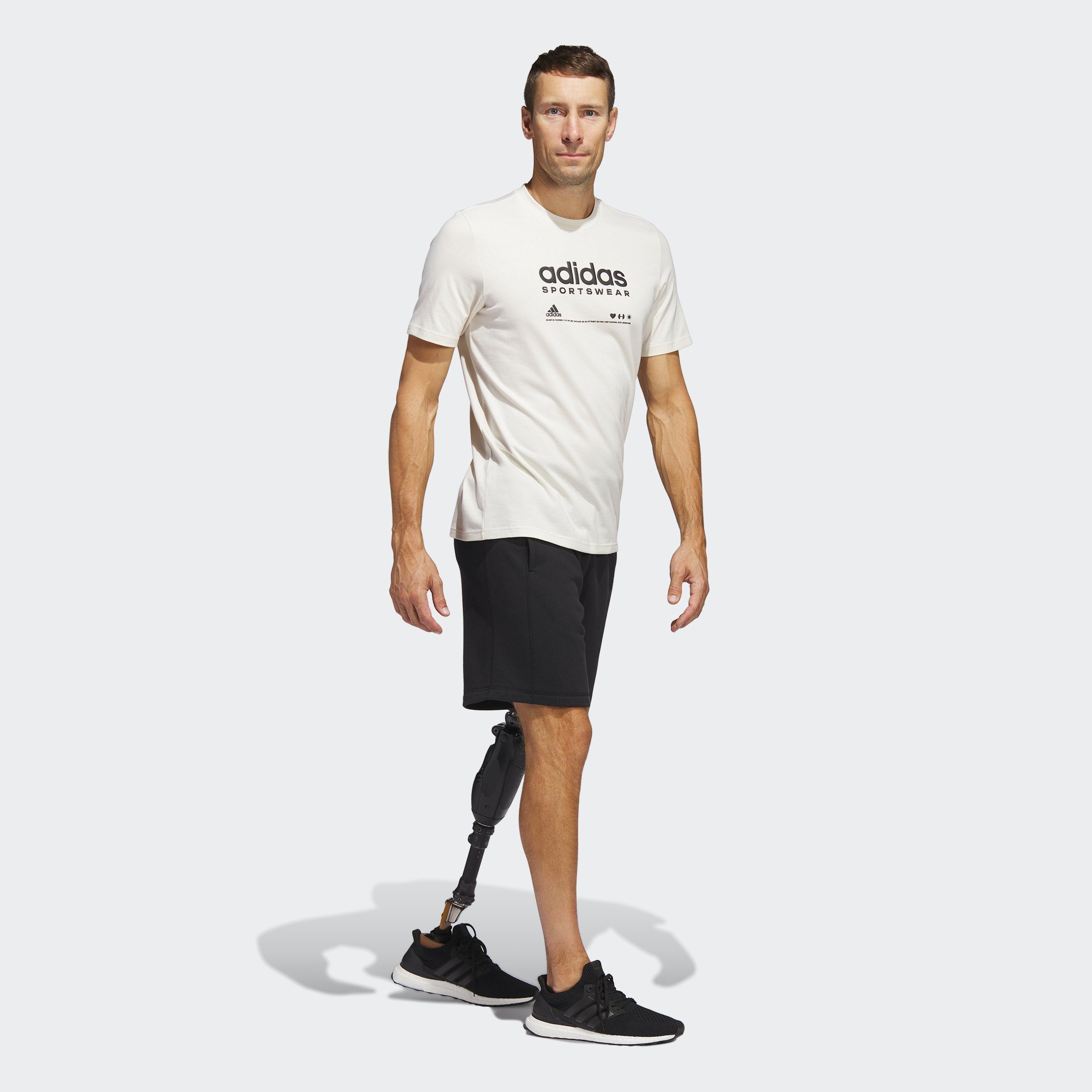 adidas Sportswear T-Shirt ADIDAS LOUNGE GRAPHIC Non-dyed