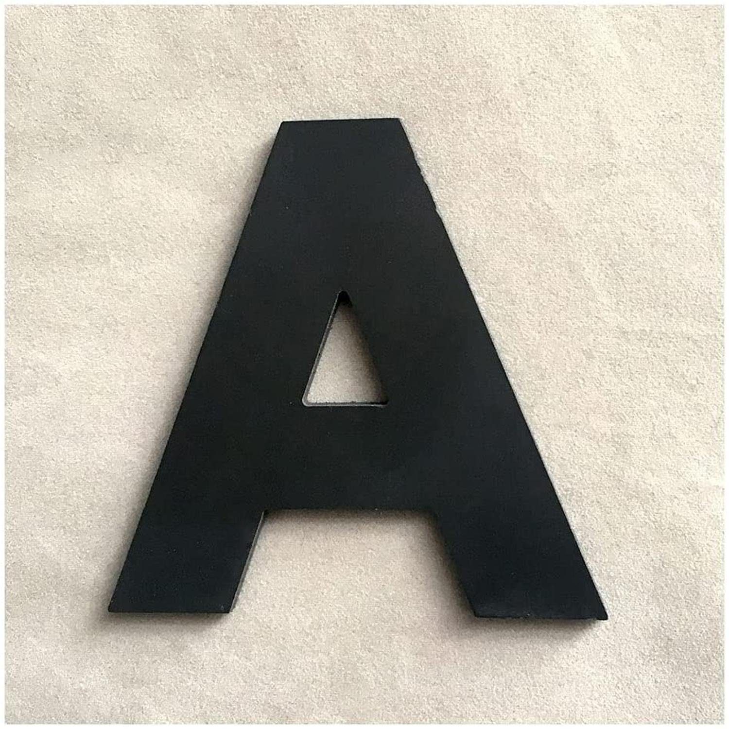 Kopper-24 3D-Wandtattoo Wandaufkleber Buchstabe schwarz 9 x 7,4 cm, Buchstabe A