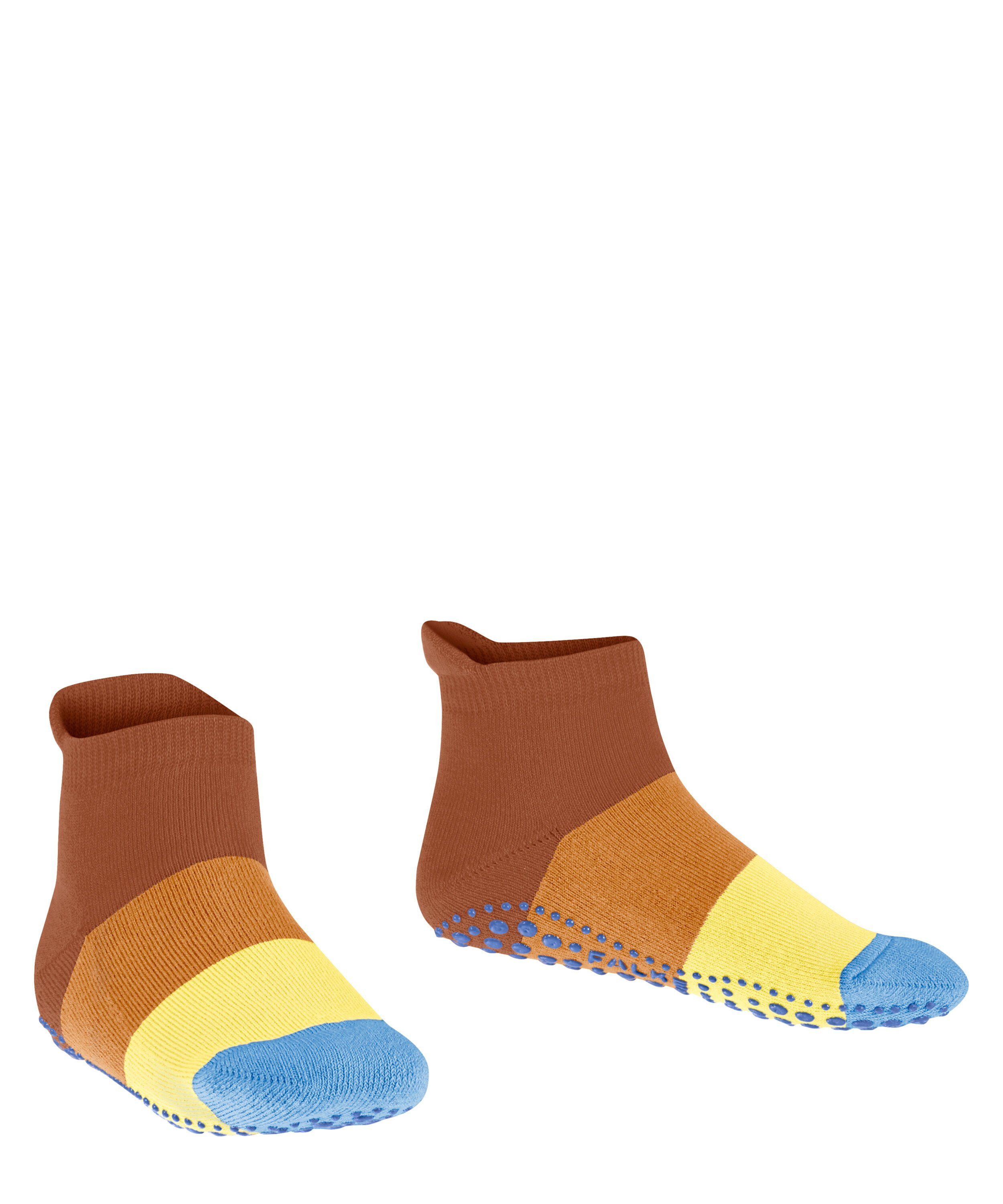 Colour (5141) Sneakersocken rutschhemmendem mit Noppendruck FALKE (1-Paar) Block rust