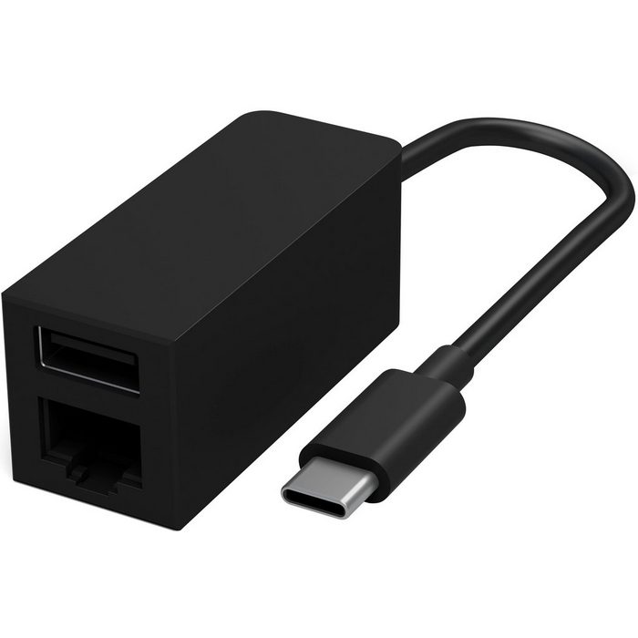 Microsoft Surface USB-C zu Ethernet + USB Netzwerk-Adapter USB Typ C zu RJ-45 (Ethernet) USB Typ A 16 cm