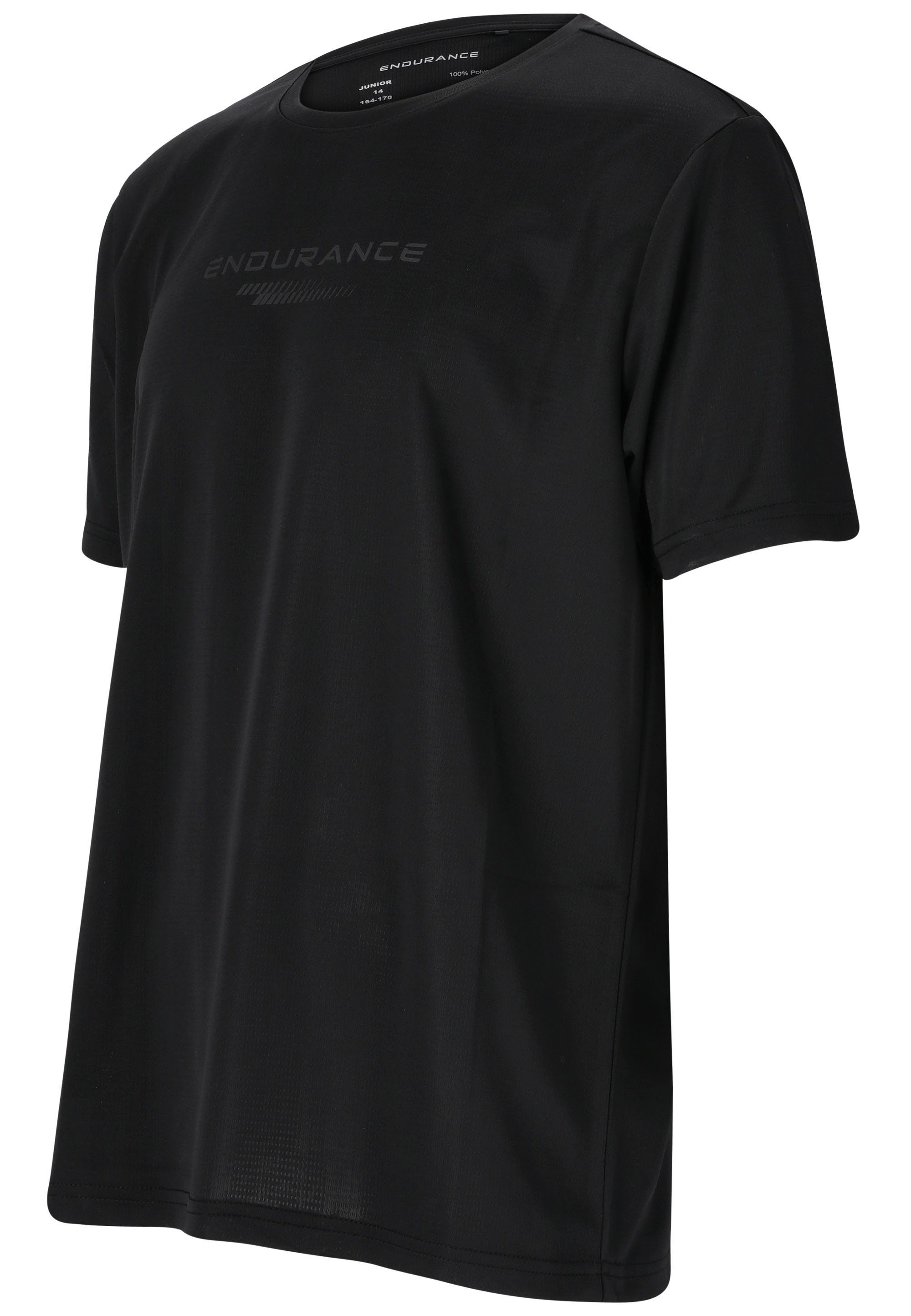 Quick mit ENDURANCE T-Shirt schwarz praktischer Dry-Technologie Dipat