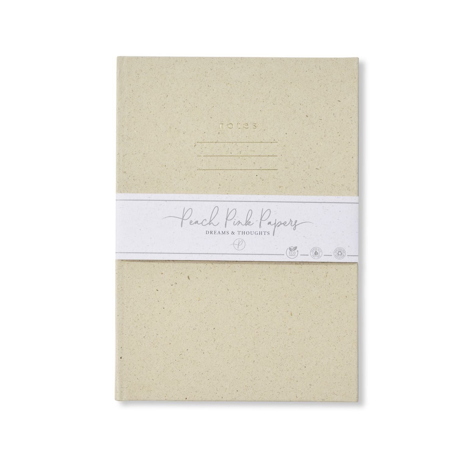 Briefpapier Recycled Paper Notizbuch, gras, 14x20cm, 96 Seiten, liniert