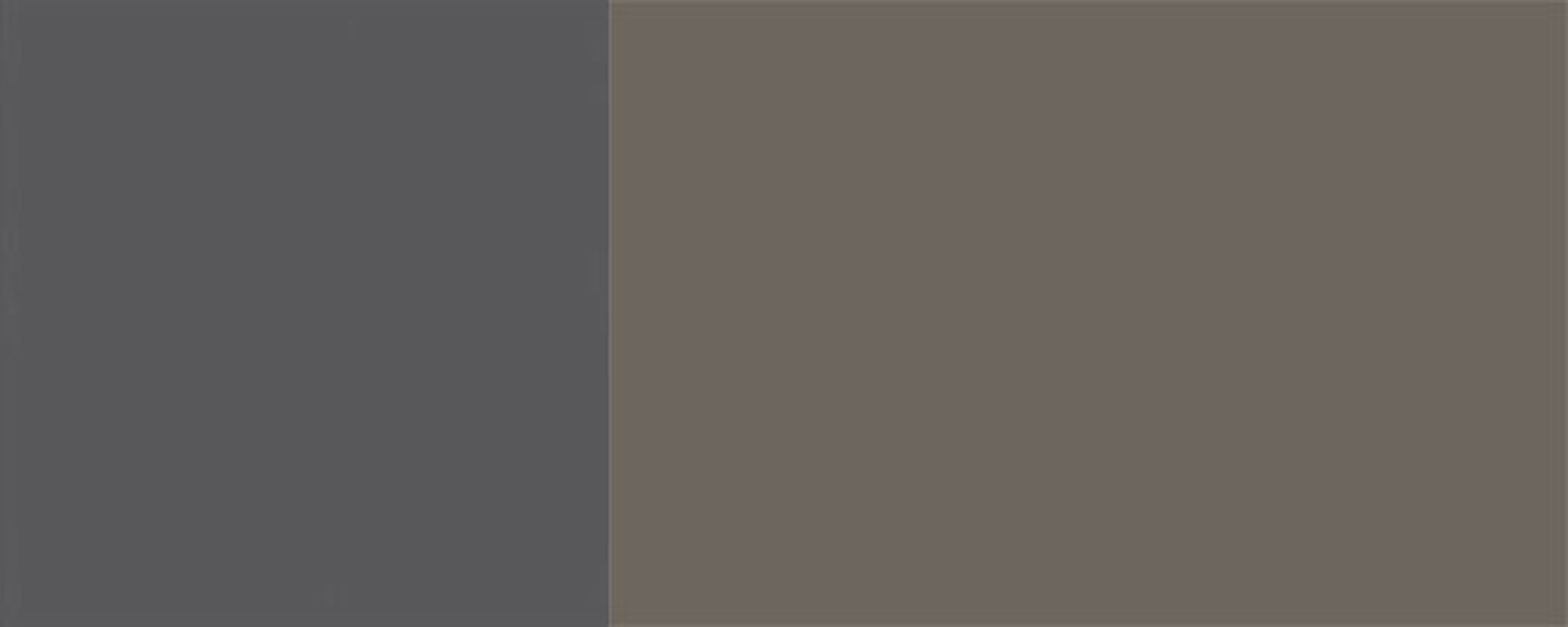 7039 mit (Napoli) Korpusfarbe qurazgrau Napoli (Vollauszug) 90cm RAL Feldmann-Wohnen & 3 Front- Unterschrank Hochglanz wählbar Schubladen