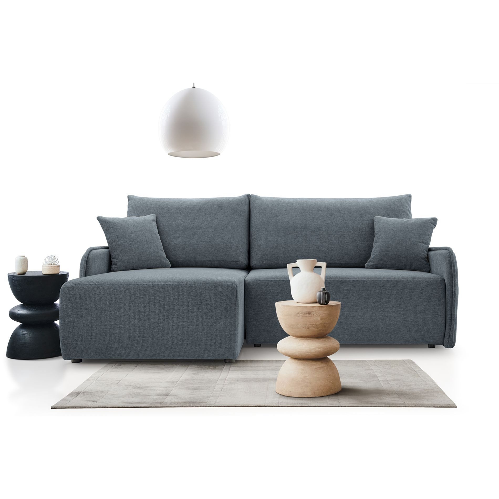 Selsey Ecksofa NETARRO, Eckcouch mit Schlaffunktion & Bettkasten, 130×200 cm Liegefläche