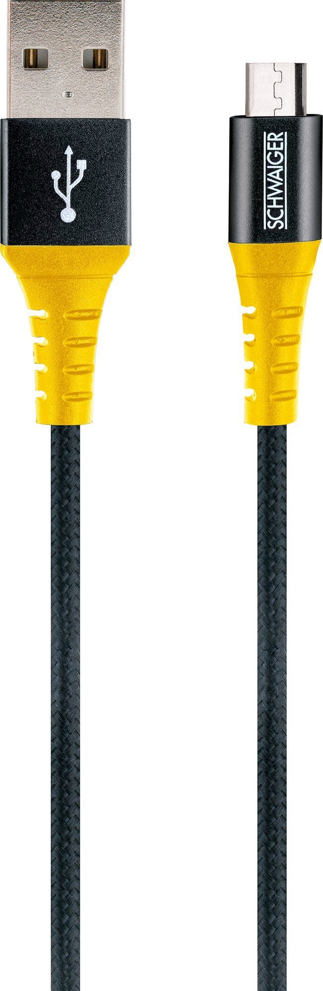 Schwaiger WKUM10 511 Smartphone-Kabel, USB 2.0 A Stecker, USB 2.0 Micro-B Stecker, (120 cm), extrem Reißfest