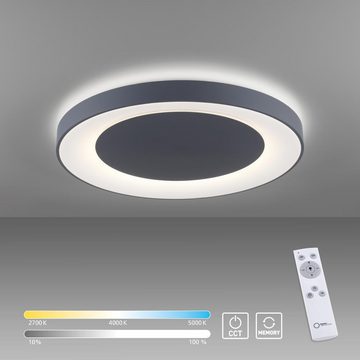 click-licht LED Deckenleuchte LED Deckenleuchte Anika in Schwarz 2x30W 2500lm tunable White, keine Angabe, Leuchtmittel enthalten: Ja, fest verbaut, LED, warmweiss, Deckenlampe, Deckenbeleuchtung, Deckenlicht