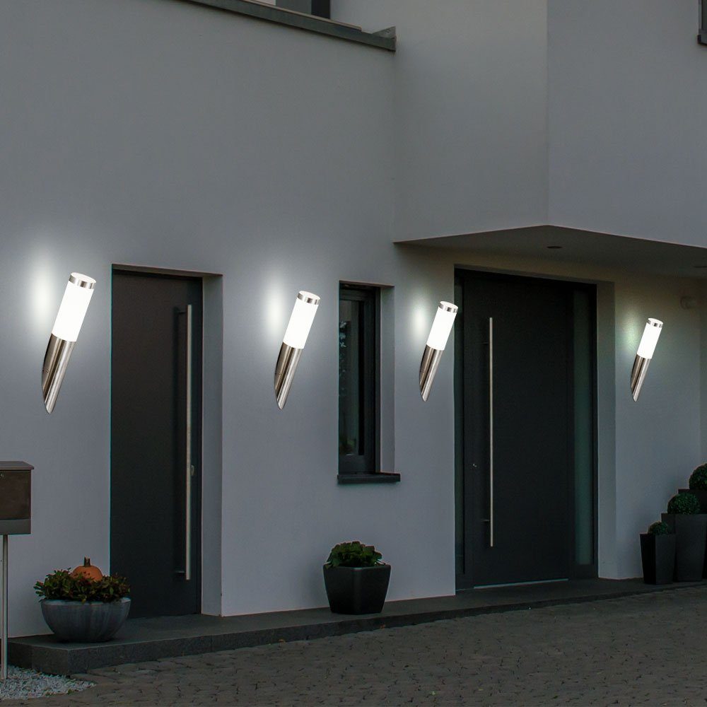 etc-shop Außen-Wandleuchte, Leuchtmittel Aussenleuchte Licht inklusive, Aussenbeleuchtung Lampe nicht Leuchte Aussenlampe