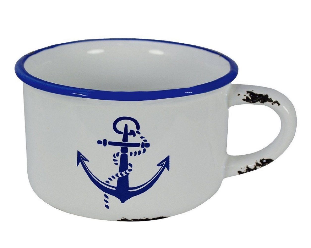 Keramik, Kaffeebecher, Marine Keramik Keramik Kaffeetasse Kaffeepott, Linoows mit XXL Liter Tasse, 0,8 XXL Anker Tasse