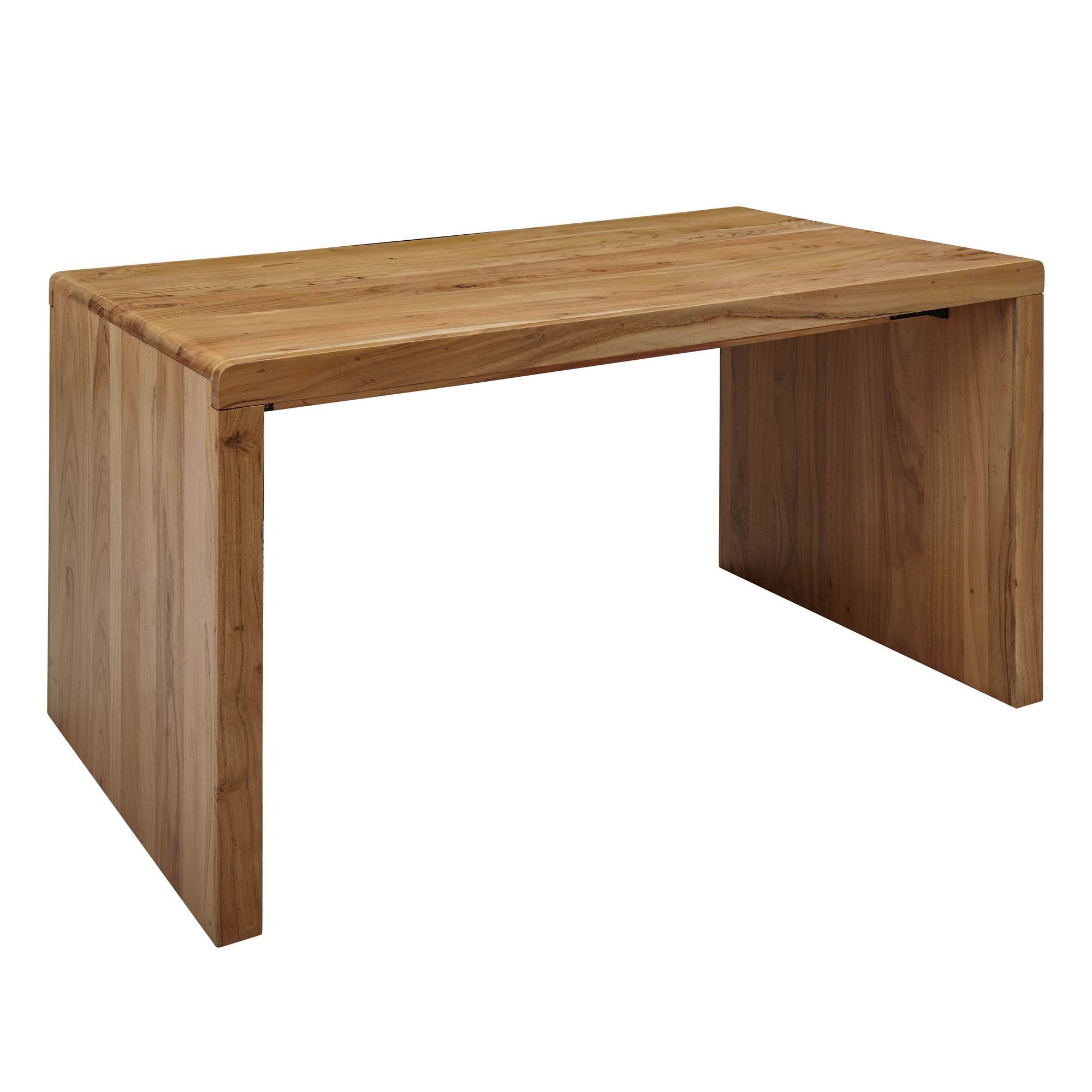 FINEBUY Schreibtisch SuVa2416_1 (Akazie Massivholz 140x80x76 cm Computertis günstig online kaufen