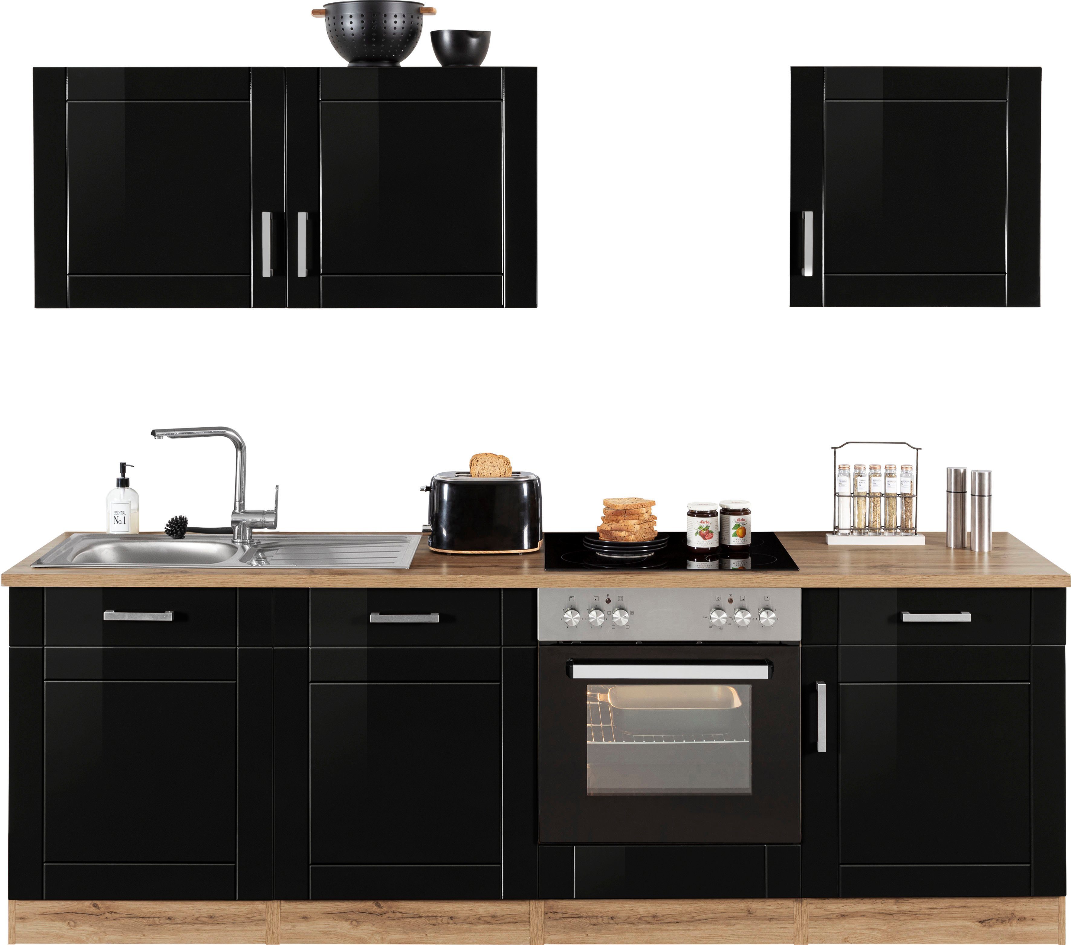 KOCHSTATION Küchenzeile KS-Tinnum, ohne E-Geräte, Breite 240 cm