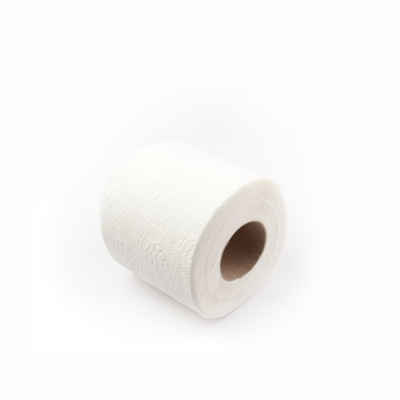 Toilettenpapier 64 Rollen Toilettenpapier 3-lagig, hochweiß, 100% Zellstoff, perforiert, geprägt mit Motiv Klopapier 150 Blatt/Rolle
