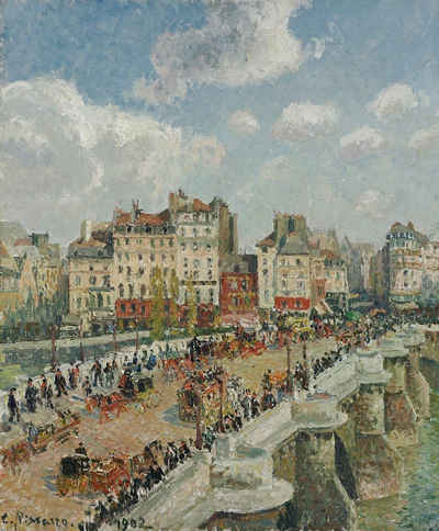Kunstdruck The Pont-Neuf Camille Pissarro Brücke Seine Paris Frankreich Stadt B A, (1 St)