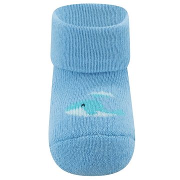 Ewers Socken Newborn Socken 3er Pack Wal/Ringel (3-Paar)
