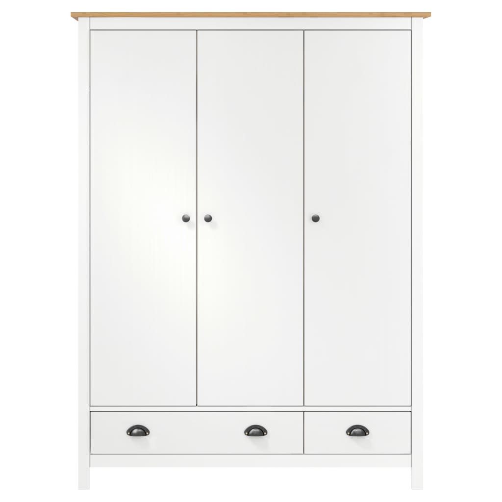 vidaXL Kleiderschrank Kleiderschrank mit 3 Türen Hill Weiß 127x50x170 cm Ki günstig online kaufen