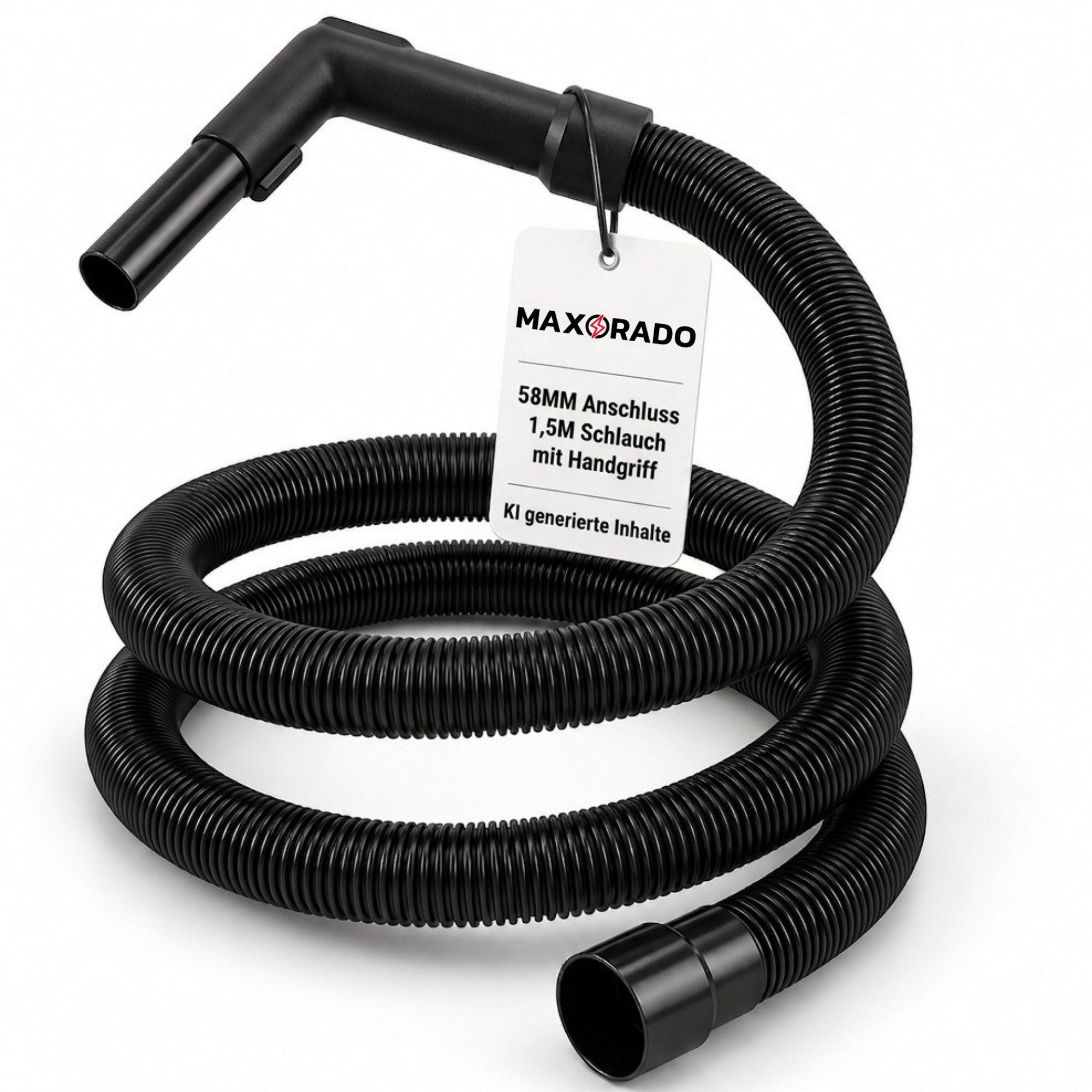 Maxorado Staubsaugerschlauch Staubsaugerschlauch 1,5m passend für 58mm Nilfisk Aero Alto Würth ISS, Zubehör für Einhell TE-VC TC-VC TH-VC Schlauch Zubehör, Passend für Mirka Eibenstock Makita VC Serie Staubsauger