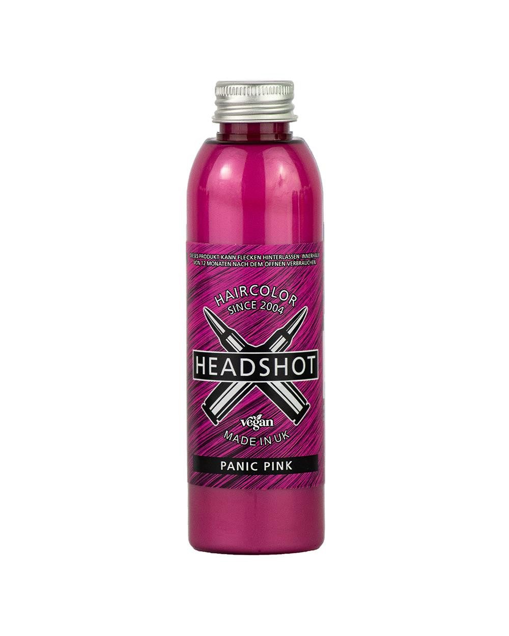 Haartönung Headshot Haartönung vegane Haarfarbe Panic Pink (150 ml), Packung, Chemikalien