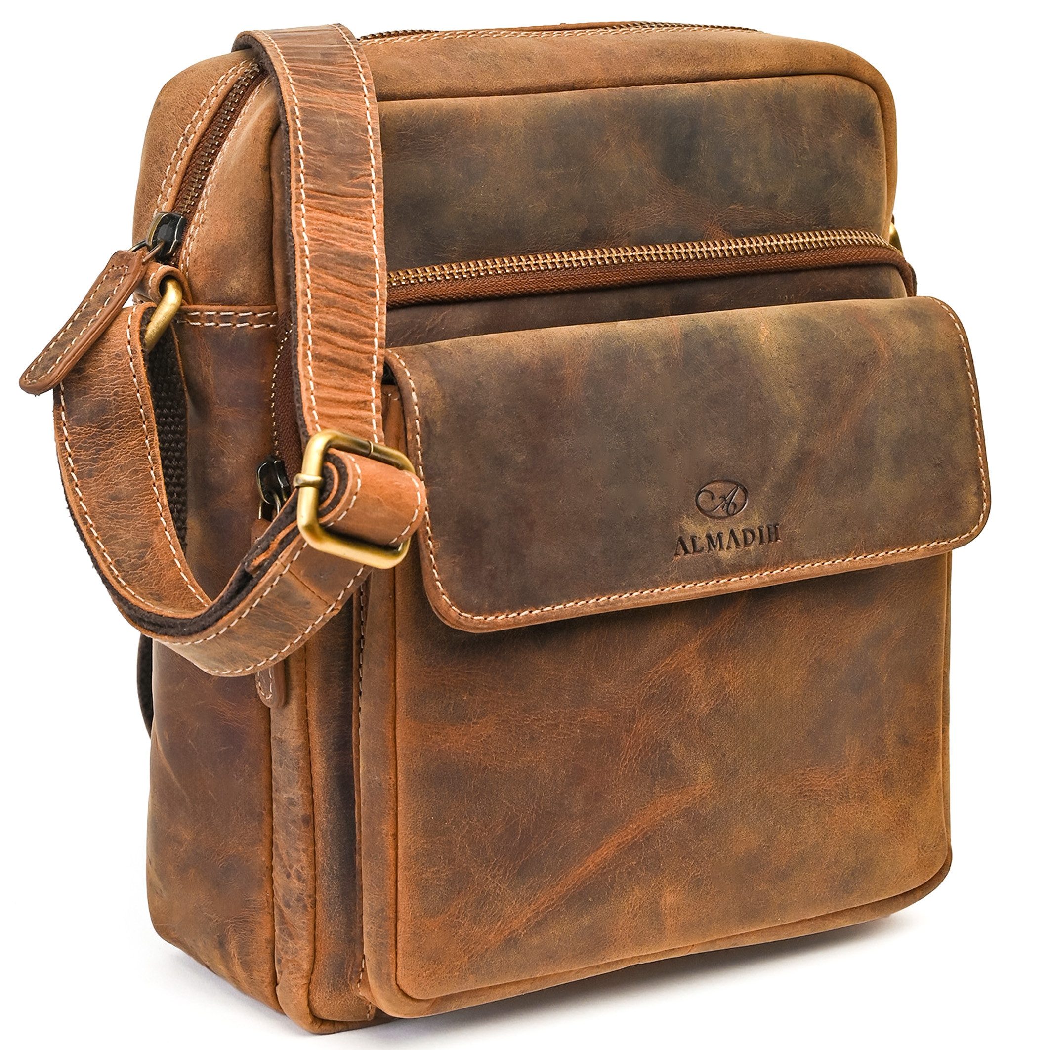 ALMADIH Umhängetasche Leder Herren perfekt für Tablet iPads 12.9 Zoll - DON günstig online kaufen
