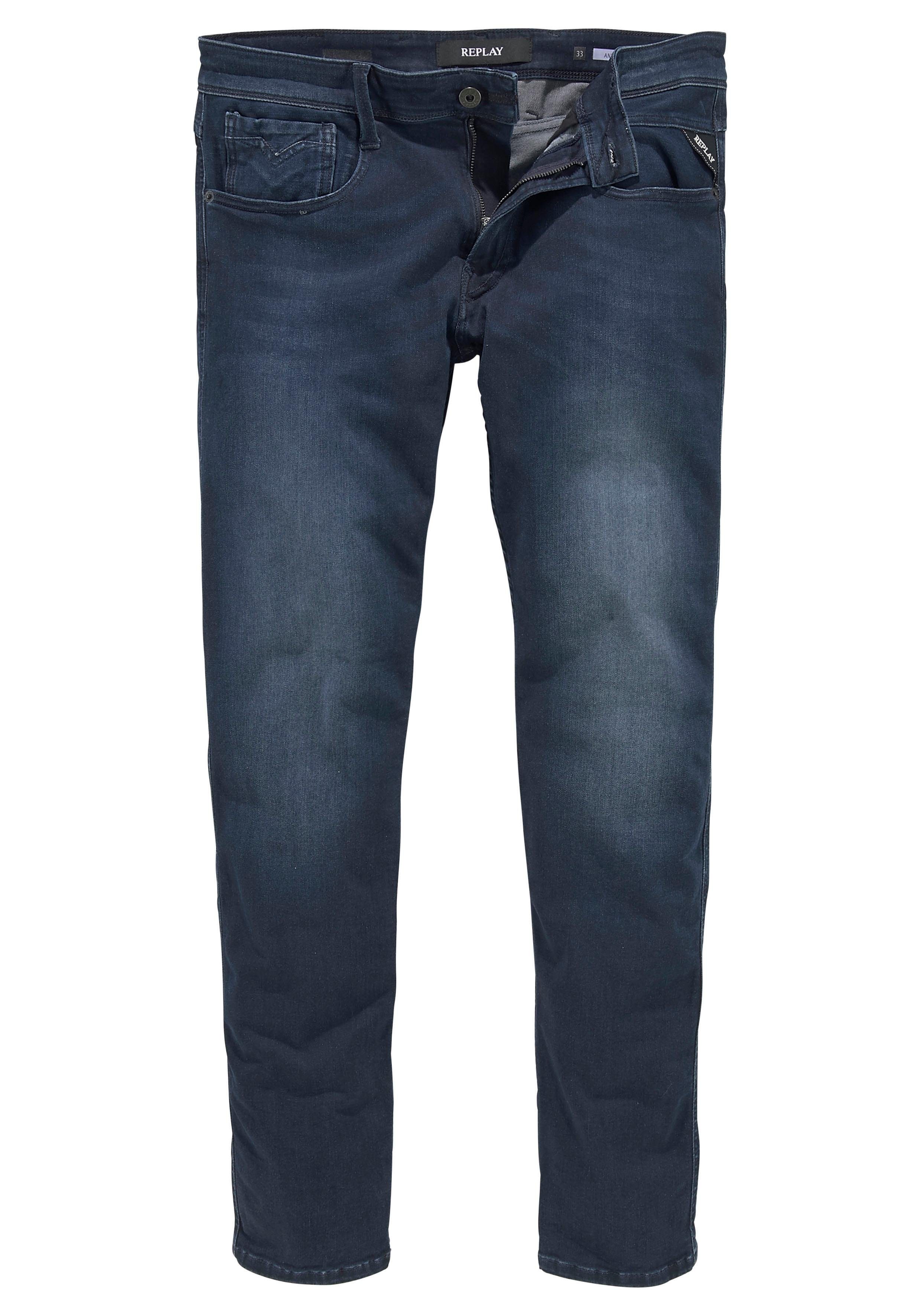 darkblue Superstretch Slim-fit-Jeans Replay Anbass