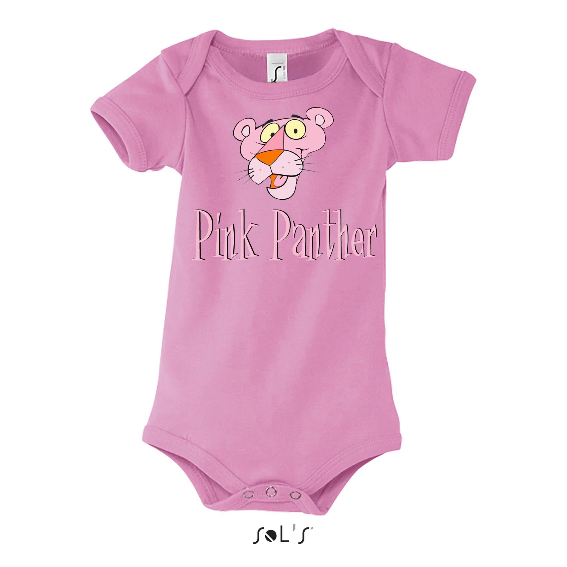 Blondie & Brownie Strampler Kinder Baby Pink Panther Rosarote Inspector Comic Cartoon