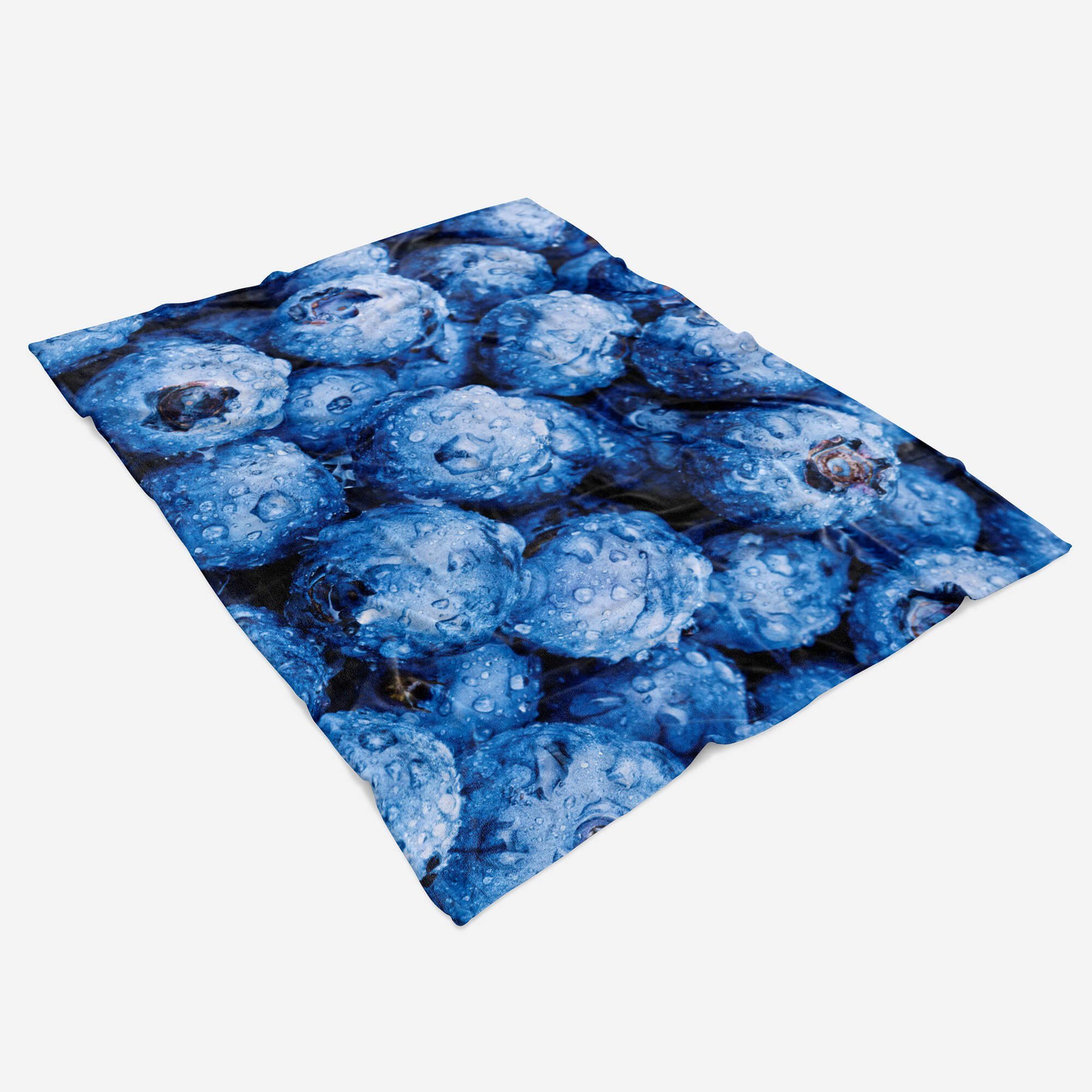 mit Kuscheldecke Blaubeeren Strandhandtuch Handtuch Handtuch (1-St), Baumwolle-Polyester-Mix Art Sinus Handtücher Saunatuch Früchte, Fotomotiv
