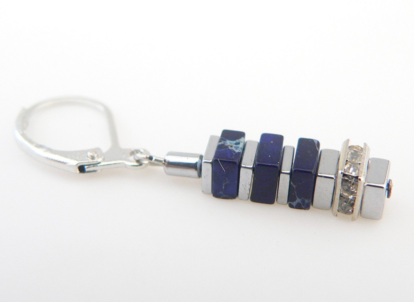 traumschmuck Ohrhänger-Set 224d-o Ohrhänger Ohrringe, Edelstein Sediment Jaspis, Hämatit, Strass (inkl. Schmuckbox), handgefertigt