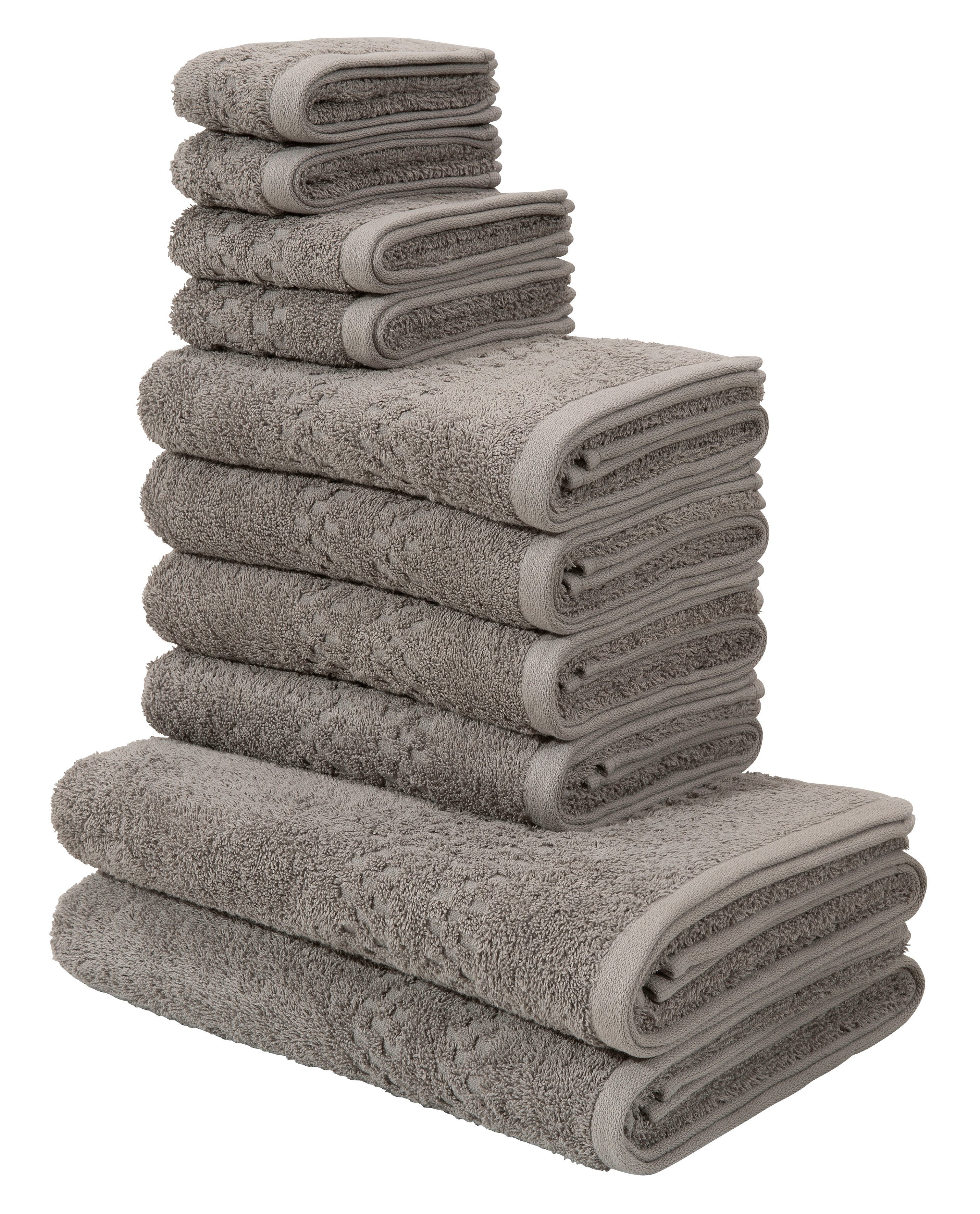 OTTO home Handtuch Set Regona, als 10 tlg Set und Serie, Premium Handtücher, 500 gr/m², Frottier (Set, 10-St), Duschtücher, Handtücher, Gästetücher, Seiftücher, 5 Jahre Garantie