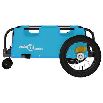 vidaXL Fahrradlastenanhänger Fahrradanhänger Blau Oxford-Gewebe und Eisen