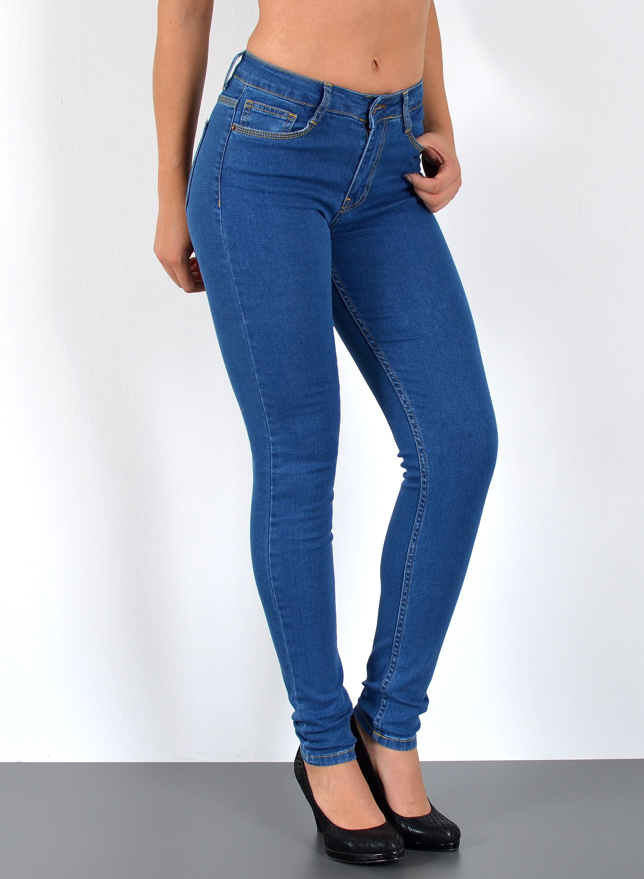 ESRA Skinny-fit-Jeans S400 Damen High Waist Skinny Jeans Stretch Hose hohe günstig online kaufen