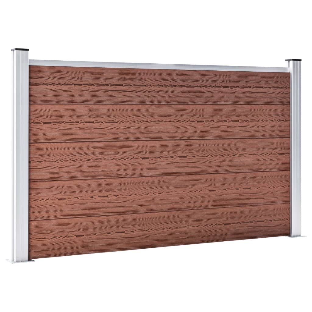 vidaXL Maschendrahtzaun Gartenzaun WPC 353x106 cm Braun, (1-St)
