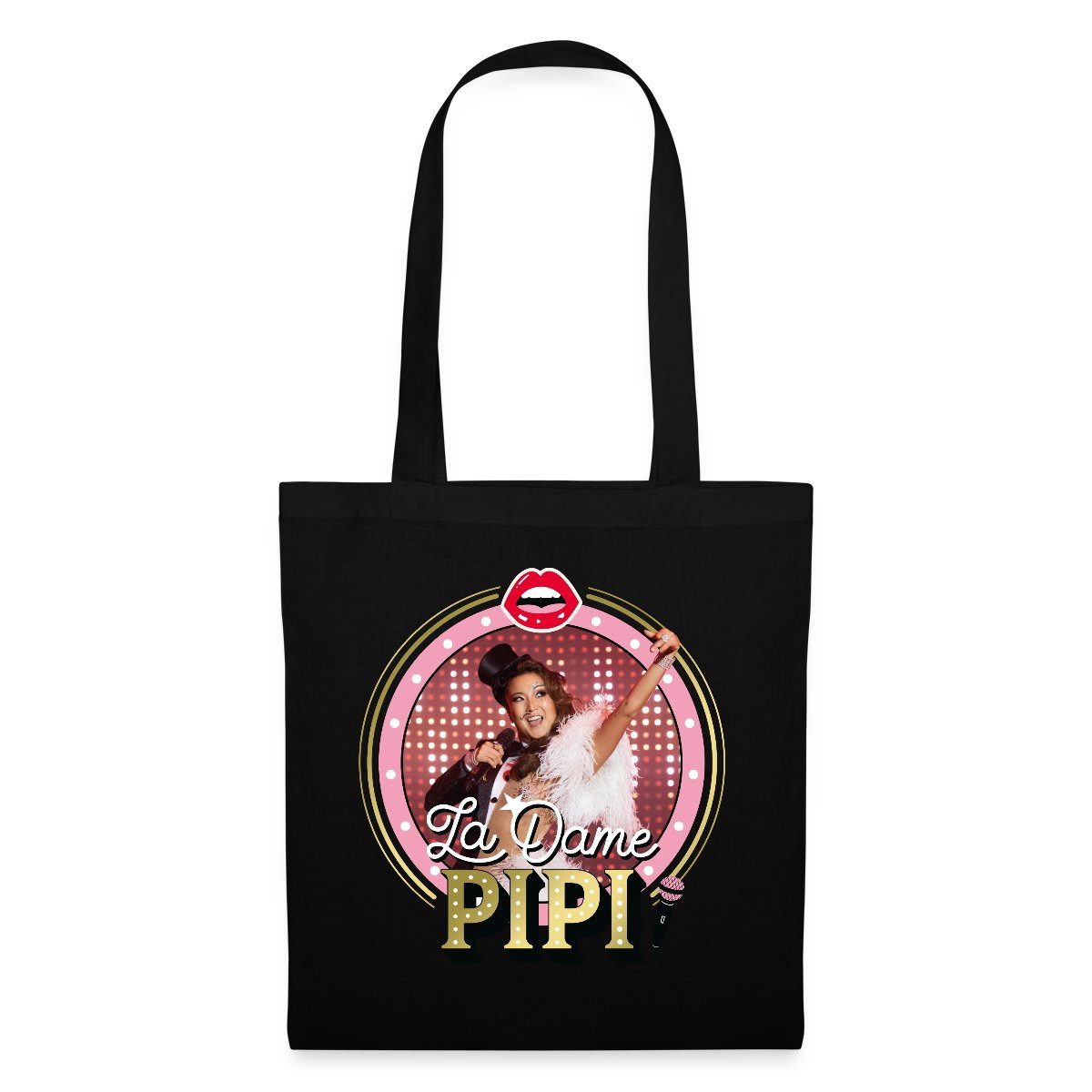 Spreadshirt Henkeltasche Emily In Paris Mindy La Dame Pipi Stoffbeutel (1-tlg)