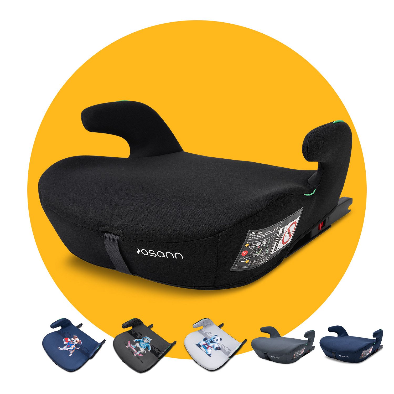 Osann Kindersitzerhöhung Boost Isofix, ab: 8 Jahren, bis: 12 Jahre, ab: 135 cm, bis: 150 cm, Sitzerhöhung Auto Kinder mit Isofix ab 135cm, Sitzschale, Booster