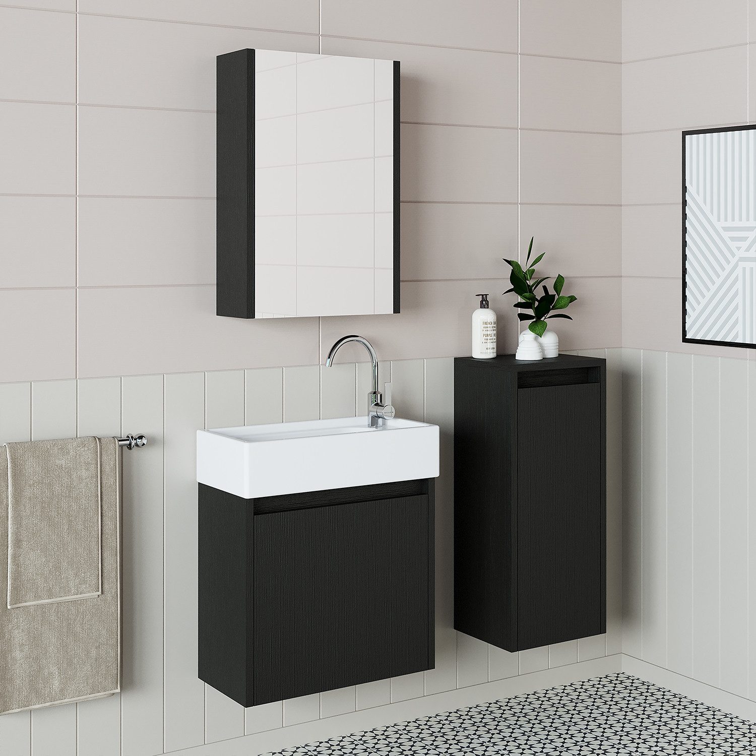 Roomart Badmöbel-Set MINI 50, (Komplett-Set für günstig online kaufen