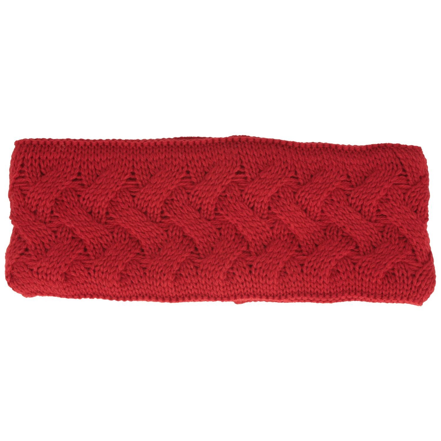 Breiter Stirnband Zopfstrick-Stirnband mit Fleecefutte günstig online kaufen