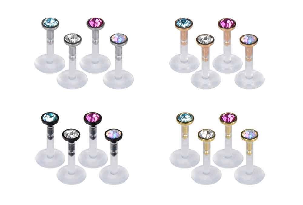 PIERCINGLINE Piercing-Set PMFK Labret mit Plug-in-System - Chirurgenstahl-A günstig online kaufen