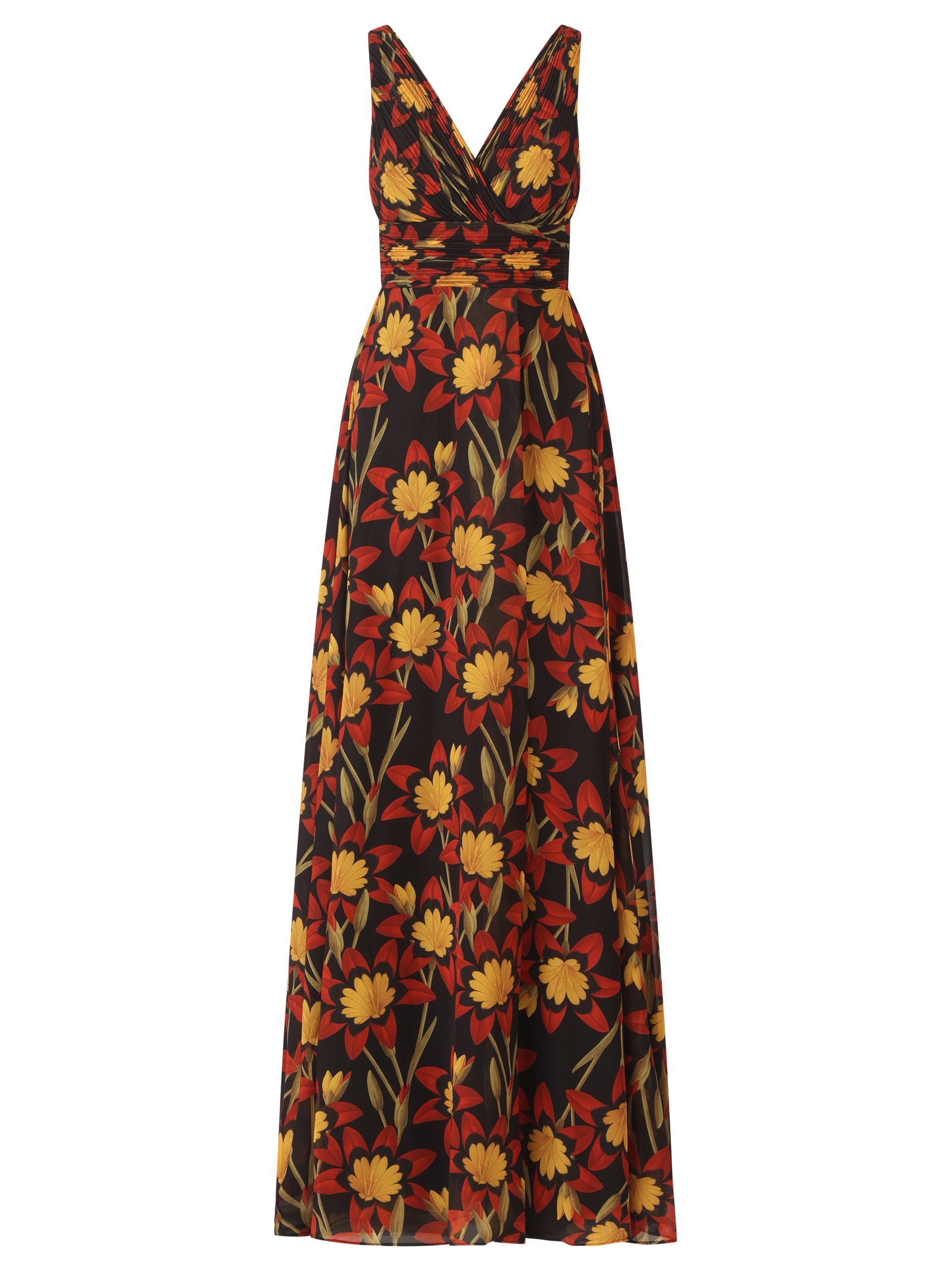 Kraimod Abendkleid mit Plisseefalten und floralem Muster – Bild 5 von 5