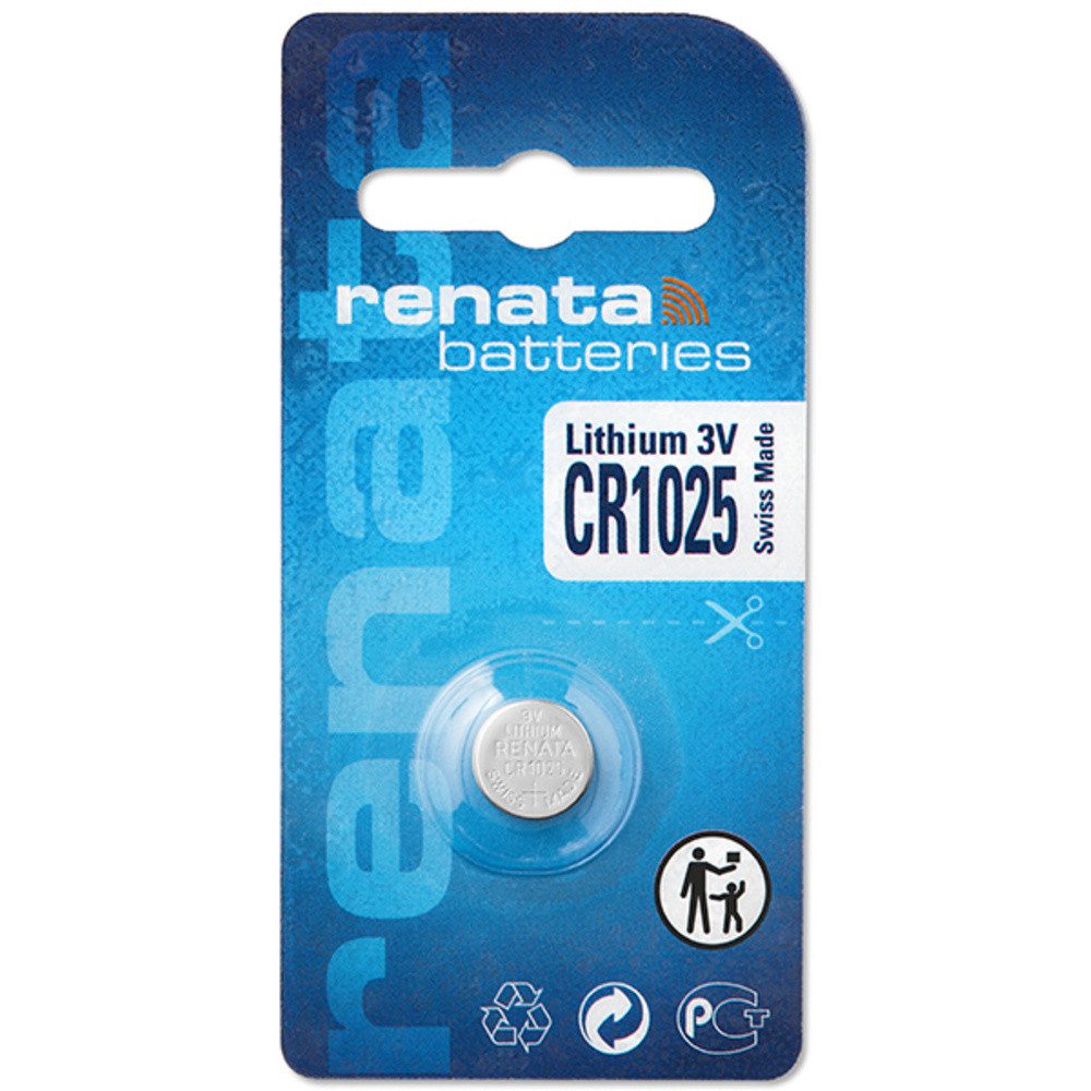 Renata Renata Knopfzelle CR 1025 3 V 1 St. 30 mAh Lithium Knopfzelle, (3.00 V)