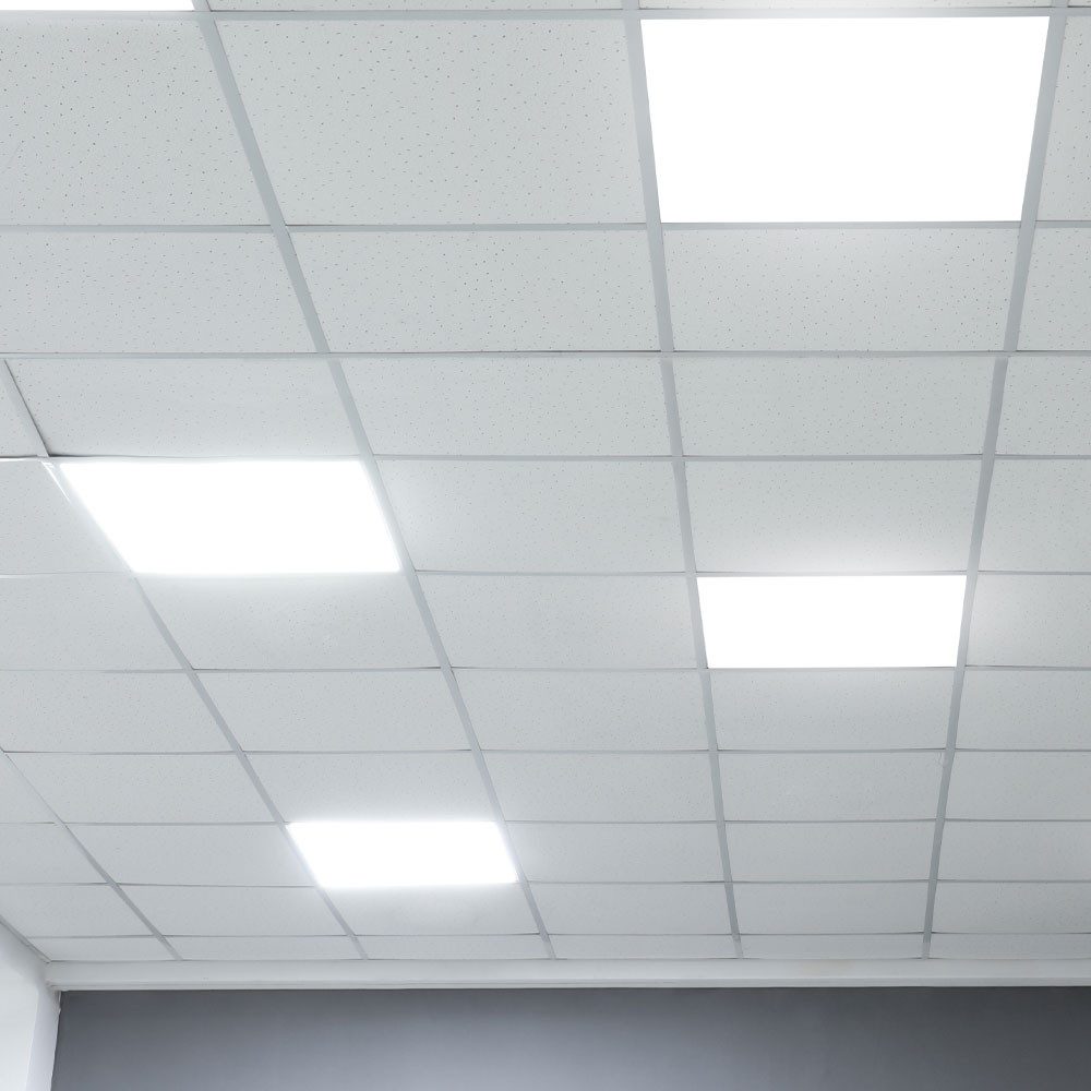 V-TAC LED Deckenleuchte, LED-Leuchtmittel fest verbaut, Neutralweiß, LED Panel 59,5x59,5 Deckenlampe Büro LED Panel Einbau Deckenpanel