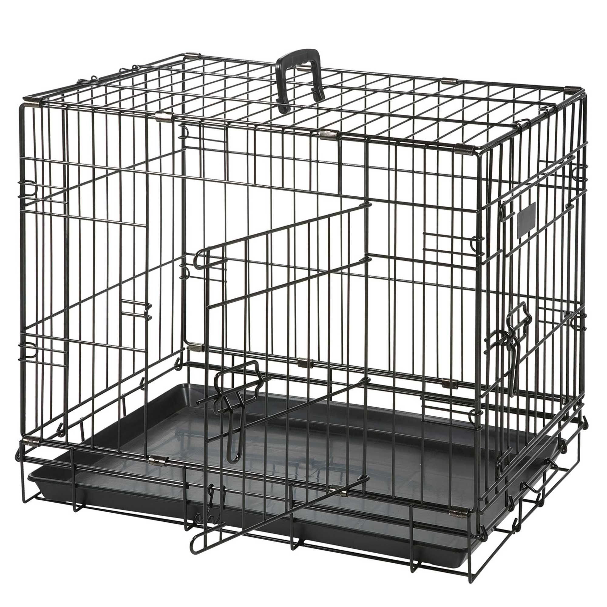 Nobby Tiertransportbox Hundebox aus Metall - faltbar - stabil - mit Griff, platzsparend zusammenfaltbar
