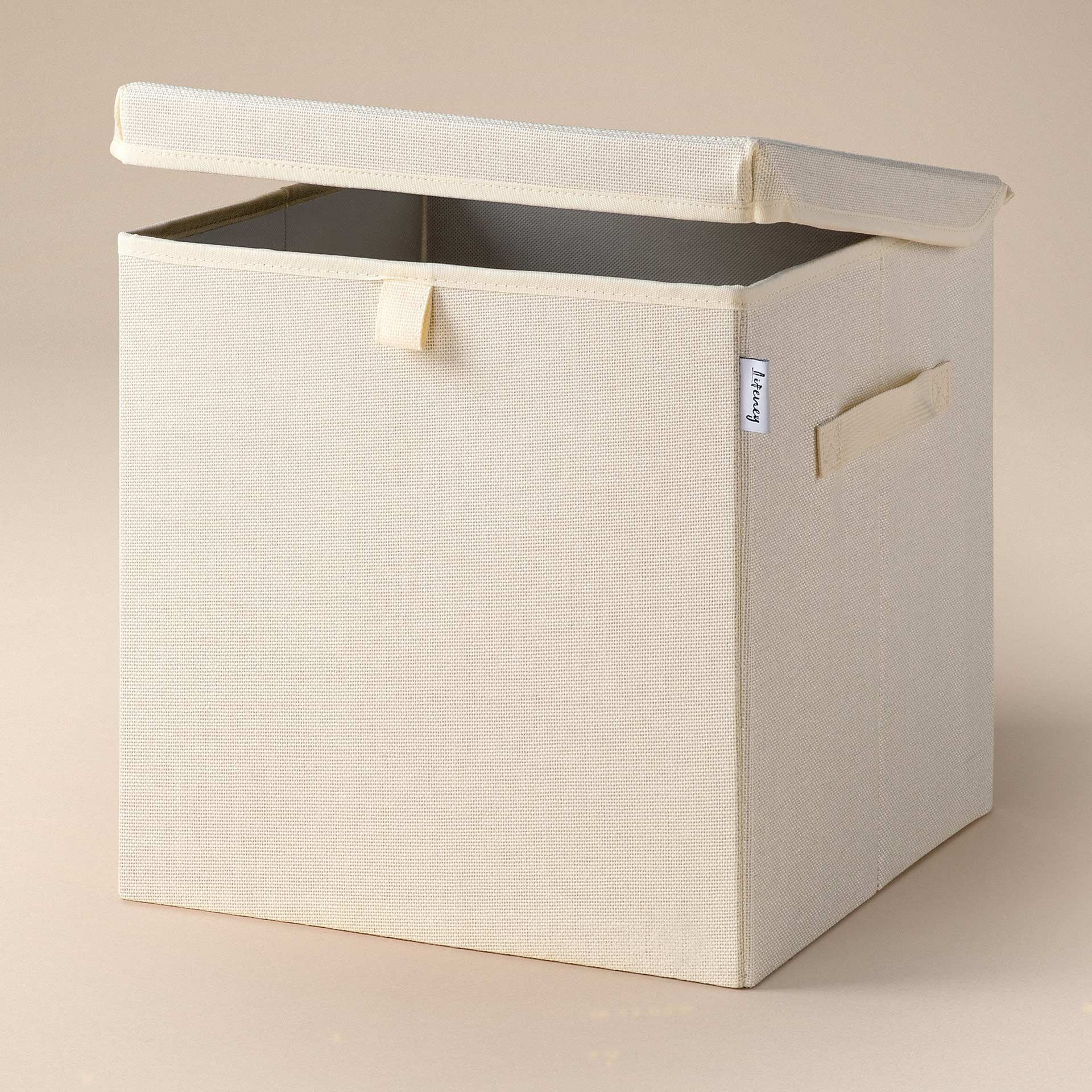 Lifeney Faltbox Aufbewahrungsbox mit Deckel, Creme günstig online kaufen