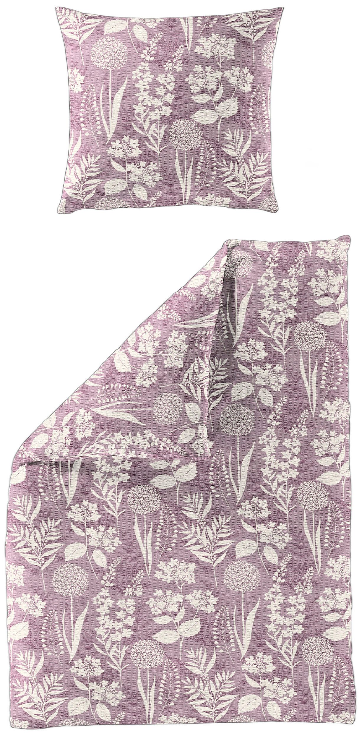 BIERBAUM Bettwäsche Bettwäsche 4150, Seersucker, 2 teilig, Seersucker, 100 % Baumwolle, pflegeleicht, bügelfrei, kühlend