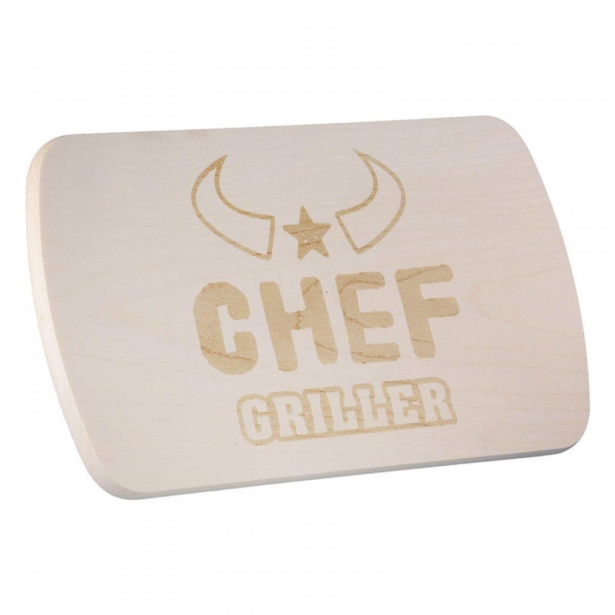 GILDE Schneidebrett Holzbrett Brettchen Chef Griller Holz