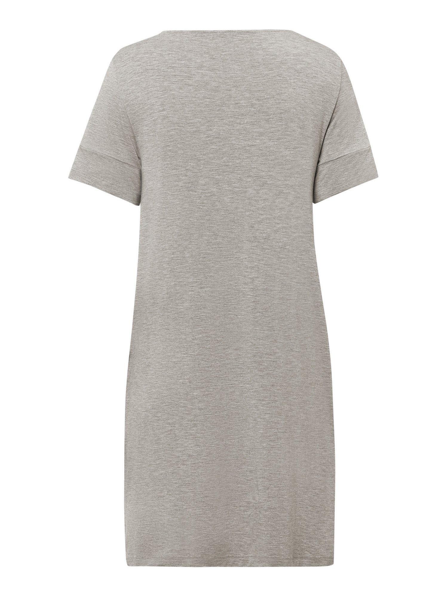 Hanro Nachthemd Natural Elegance Nacht-hemd sleepwear grey schlafmode melange
