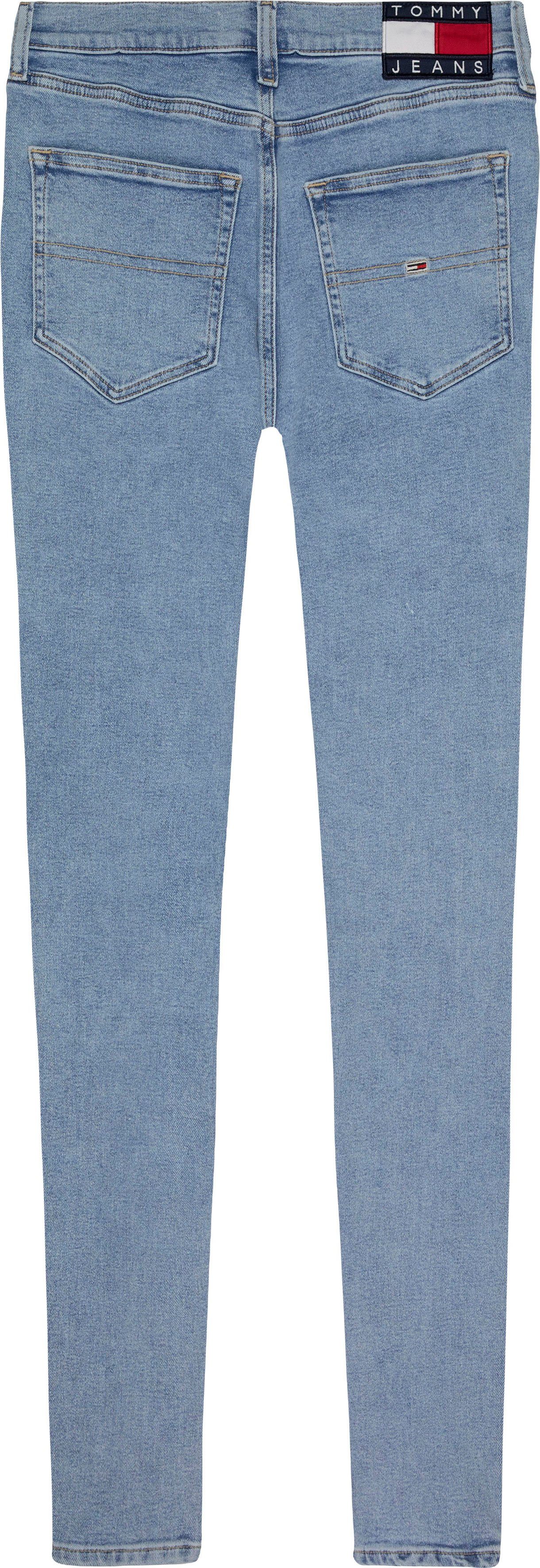 Jeans HR mit SYLVIA Jeans light_denim2 Logobadge SSKN Labelflags CG4 und Skinny-fit-Jeans Tommy
