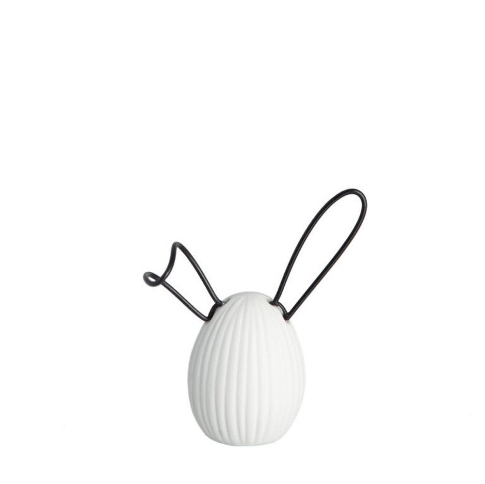 Storefactory Scandinavia Dekoobjekt Deko Osterei LINN S weiß, 8x5x9cm